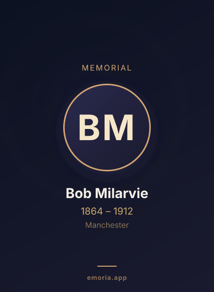 Memorial portrait of Bob Milarvie