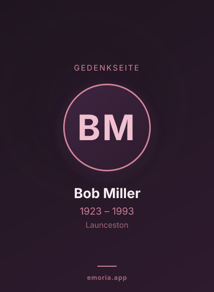 Gedenkportrait von Bob Miller