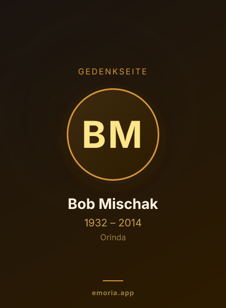 Gedenkportrait von Bob Mischak