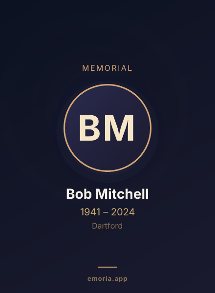 Memorial portrait of Bob Mitchell