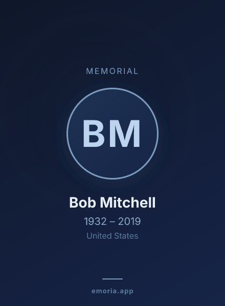 Memorial portrait of Bob Mitchell