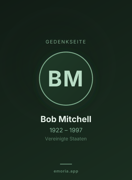 Gedenkportrait von Bob Mitchell