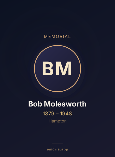 Memorial portrait of Bob Molesworth