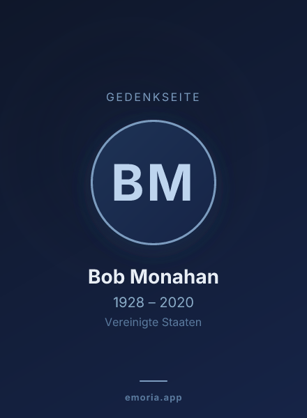 Gedenkportrait von Bob Monahan