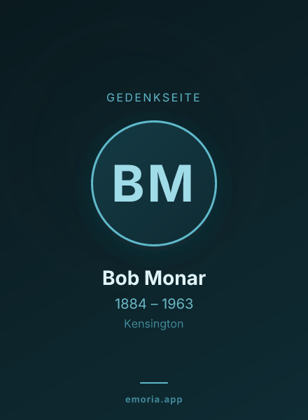 Gedenkportrait von Bob Monar