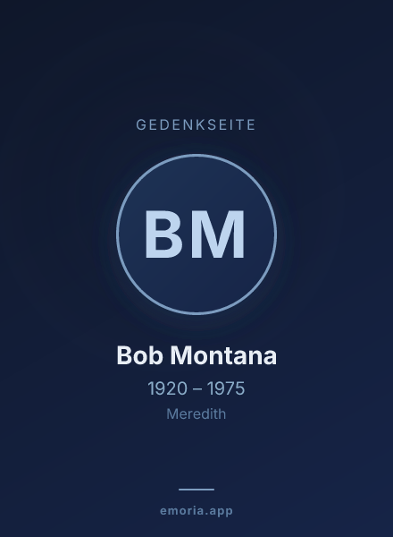 Gedenkportrait von Bob Montana
