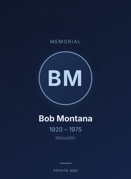 Memorial portrait of Bob Montana