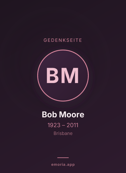 Gedenkportrait von Bob Moore