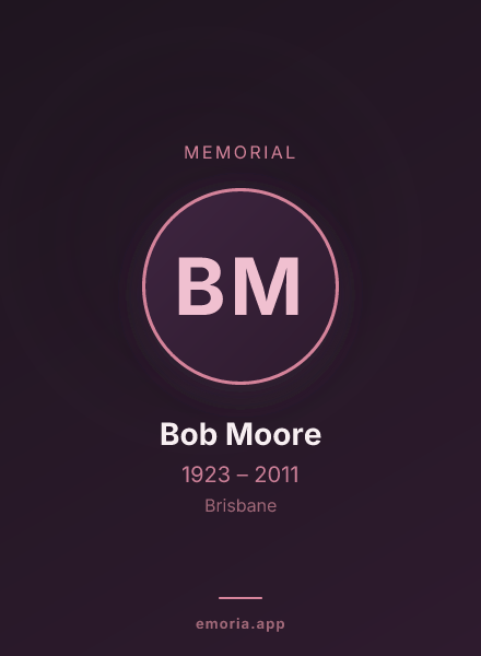 Memorial portrait of Bob Moore