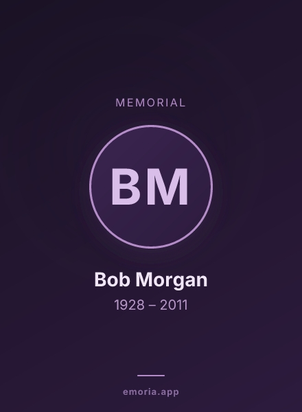 Memorial portrait of Bob Morgan