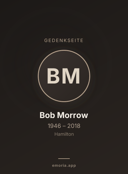 Gedenkportrait von Bob Morrow