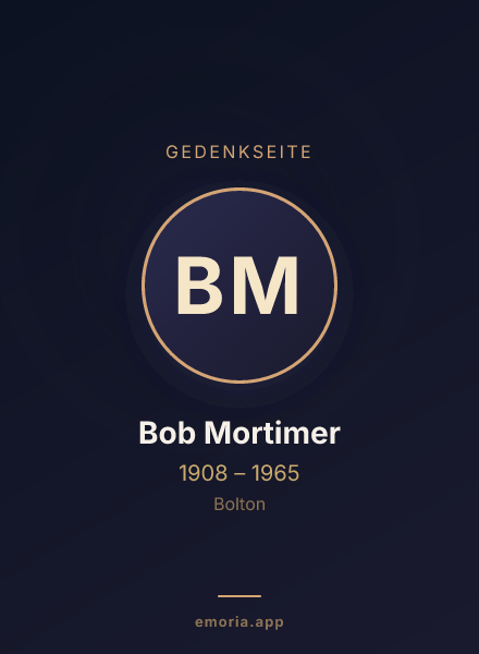 Gedenkportrait von Bob Mortimer