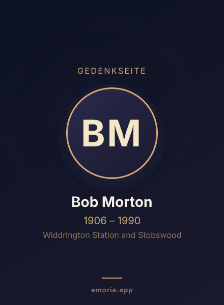 Gedenkportrait von Bob Morton