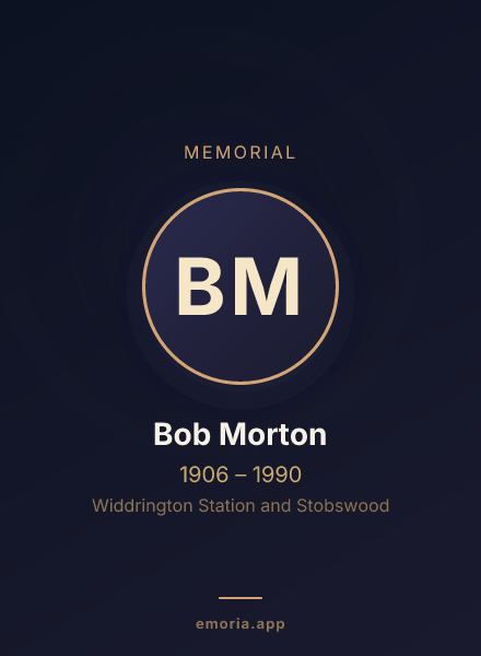 Memorial portrait of Bob Morton