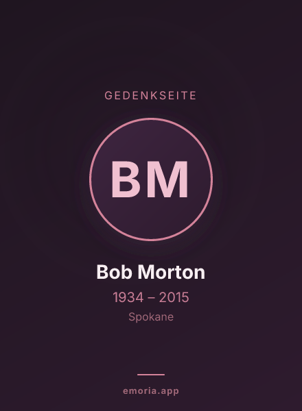Gedenkportrait von Bob Morton