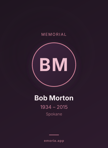 Memorial portrait of Bob Morton