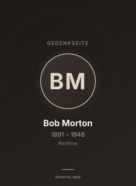 Gedenkportrait von Bob Morton