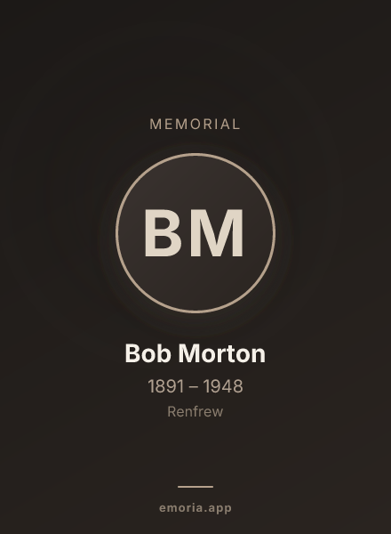 Memorial portrait of Bob Morton