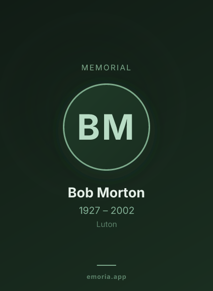 Memorial portrait of Bob Morton