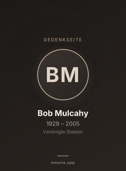Gedenkportrait von Bob Mulcahy