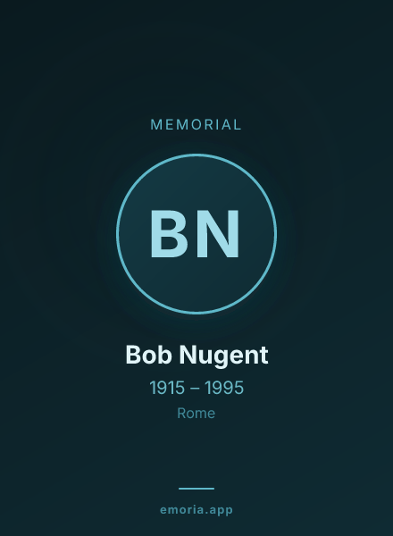 Memorial portrait of Bob Nugent