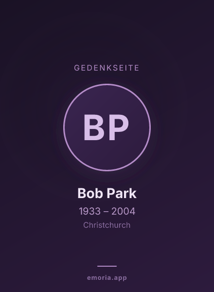 Gedenkportrait von Bob Park