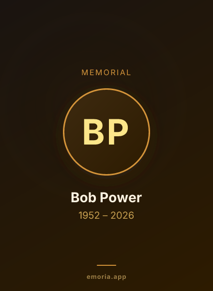 Memorial portrait of Bob Power