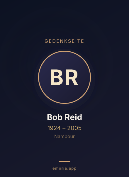 Gedenkportrait von Bob Reid