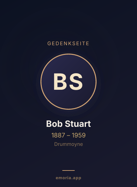 Gedenkportrait von Bob Stuart