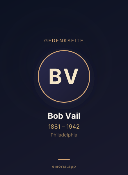 Gedenkportrait von Bob Vail