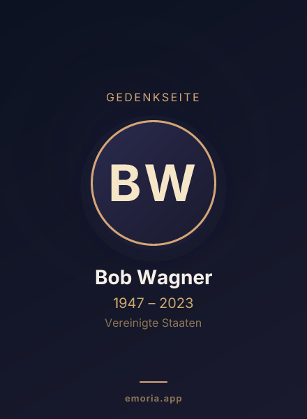 Gedenkportrait von Bob Wagner