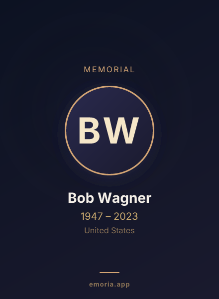Memorial portrait of Bob Wagner