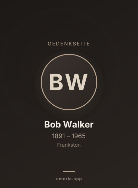 Gedenkportrait von Bob Walker