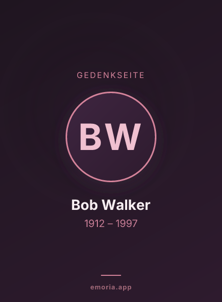 Gedenkportrait von Bob Walker