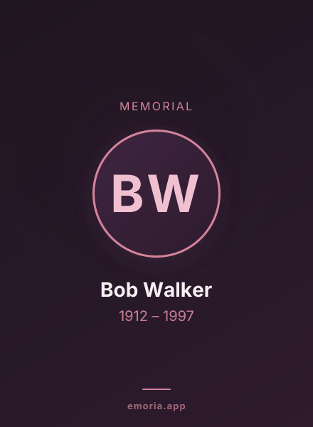 Memorial portrait of Bob Walker