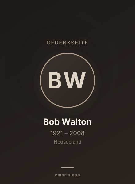 Gedenkportrait von Bob Walton