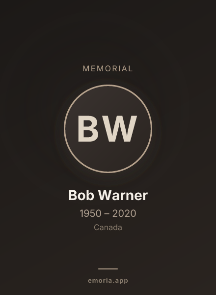 Memorial portrait of Bob Warner