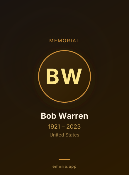 Memorial portrait of Bob Warren