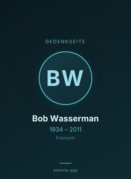 Gedenkportrait von Bob Wasserman