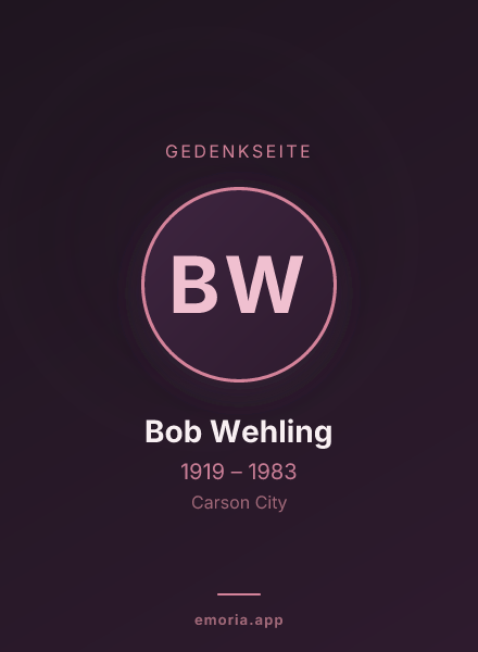 Gedenkportrait von Bob Wehling