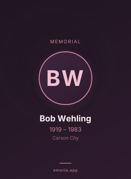 Memorial portrait of Bob Wehling