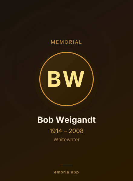 Memorial portrait of Bob Weigandt