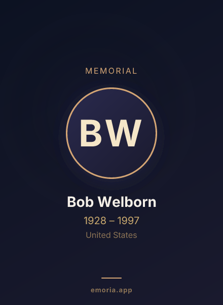 Memorial portrait of Bob Welborn