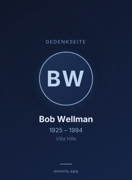 Gedenkportrait von Bob Wellman