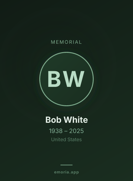 Memorial portrait of Bob White