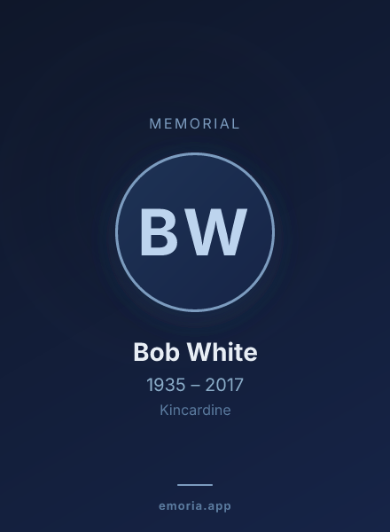 Memorial portrait of Bob White