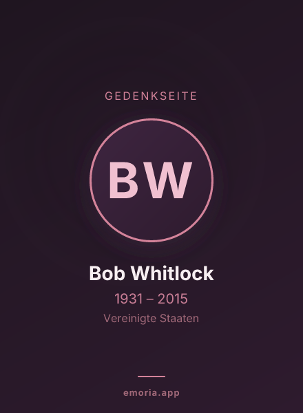 Gedenkportrait von Bob Whitlock