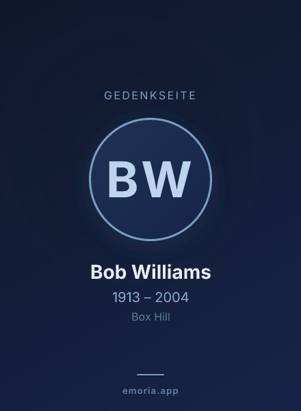 Gedenkportrait von Bob Williams
