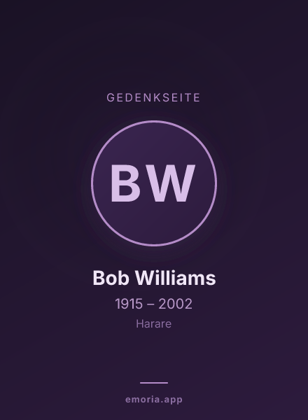 Gedenkportrait von Bob Williams
