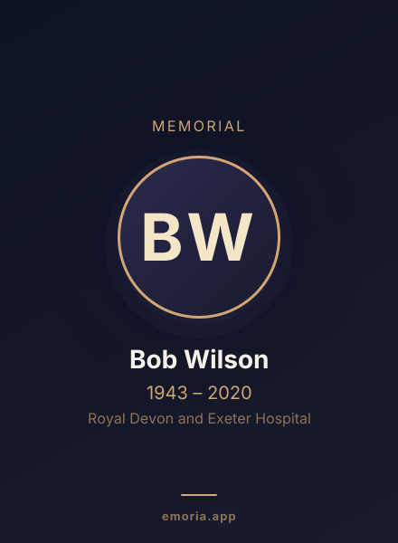 Memorial portrait of Bob Wilson